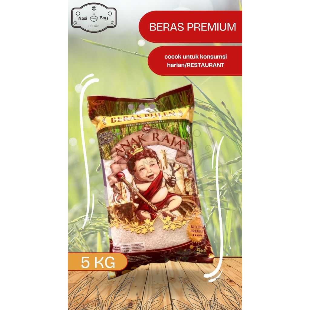 

Beras ANAK RAJA 5KG PULEN ENAK