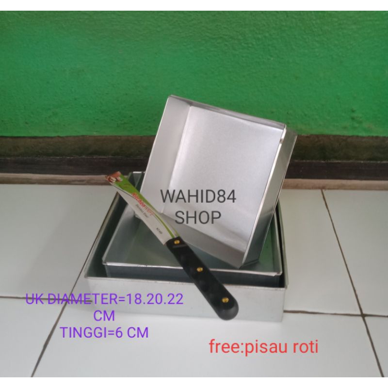 set loyang kotak free:pisau roti/loyang kue bolu/loyang bolu kotak/loyang kue kotak/loyang kotak KAL