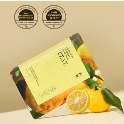 Masker Wajah TTAT Sheet Masker Jeruk Bali + Vitamin C Mengatasi kulit kering dan kusam