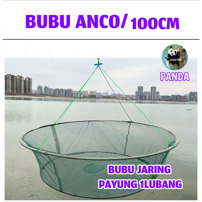 Perangkap Bubu Anco Tangkul Jaring Lipat Bulat Alat Pancing Jala Penangkap Ikan