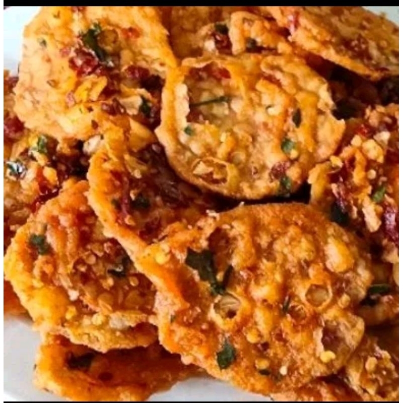 

TEMPE CRISPY PEDAS DAUN JERUK 100gr