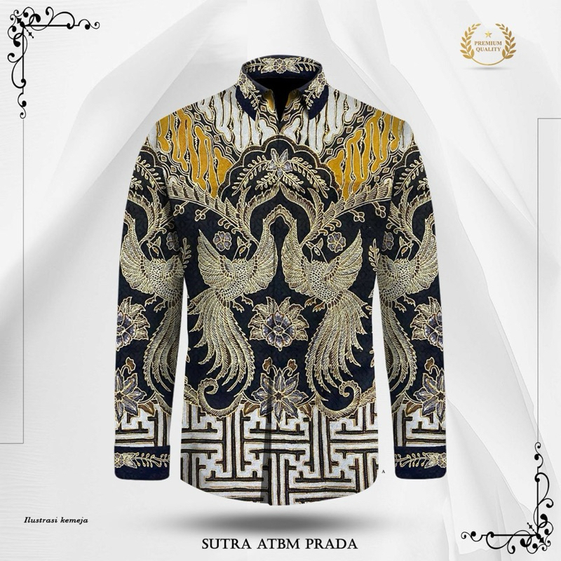 KAIN BATIK TULIS SUTRA ATBM PRADA PREMIUM POLA KEMEJA -B9JR6