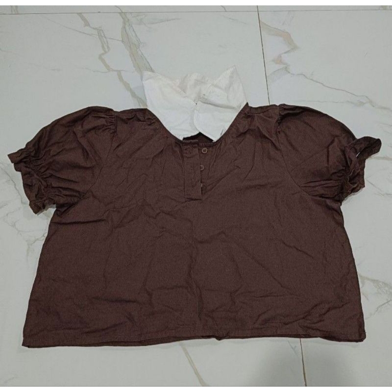 puff sleeve polo top colorbox