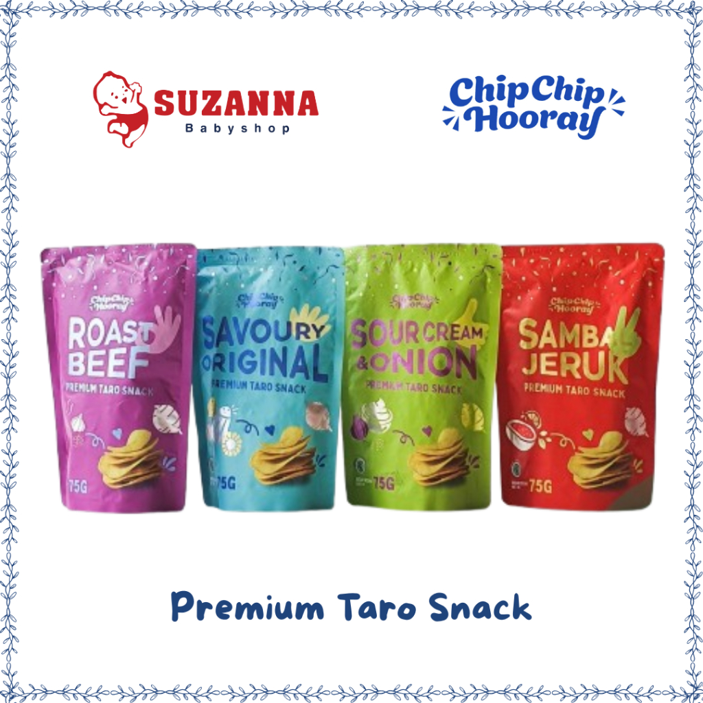 

Chip-Chip Hooray Premium Taro Snack 75gr - Snack Talas Non MSG