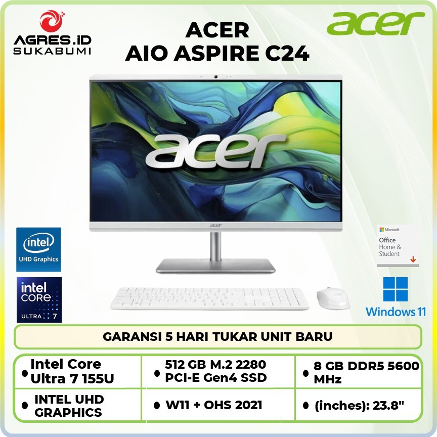 ACER AIO ASPIRE C24 ULTRA 7 155U 8GB 512GB