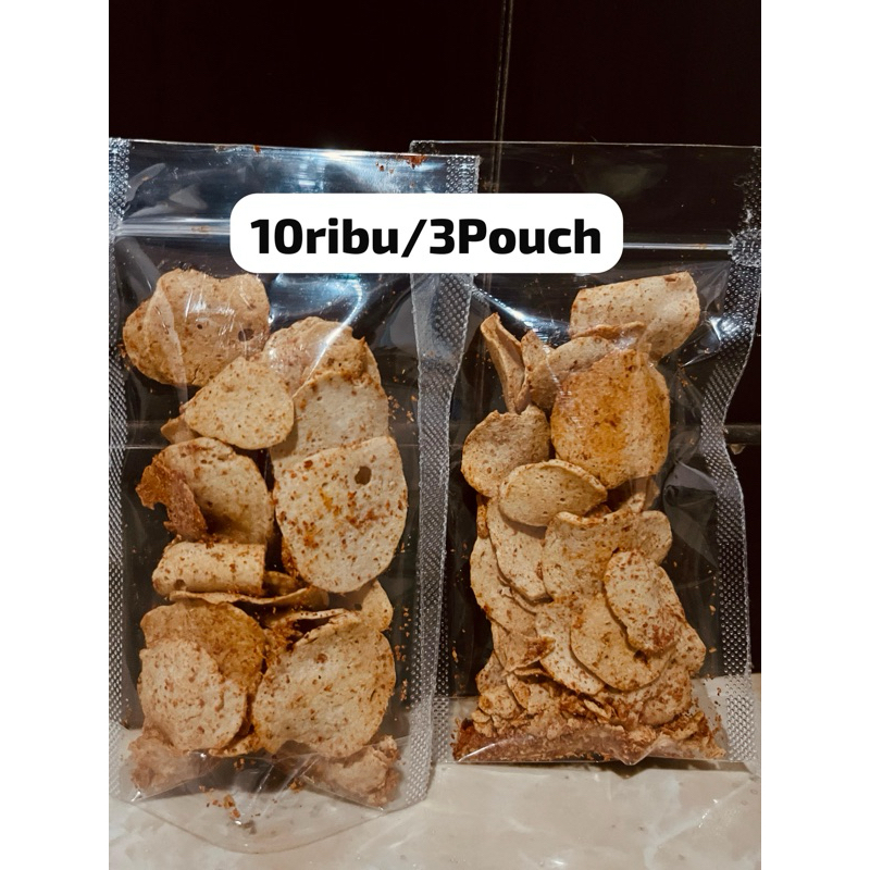 

Basreng koin Pedas Chili Oil kemasan 40gr