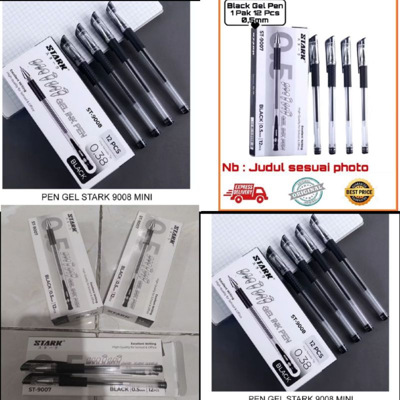 

Pulpen Jelly Hitam STARK Isi 12Pcs/12/stark/hitam