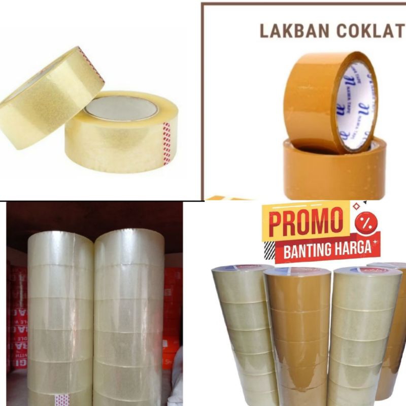 

Lakban Besar 6 Roll Beningl/Coklat/6