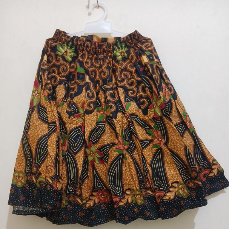 ROK BATIK PINGGANG KARET BATIK MODERN ROK RAMPLE PEREMPUAN