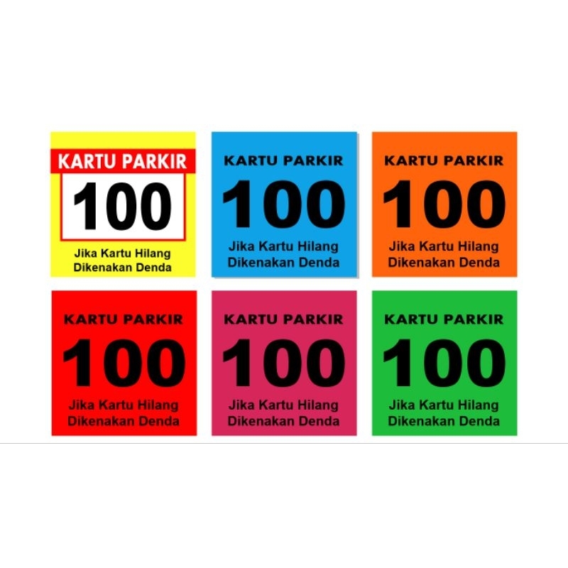 

cetak nomor parkir 1-100 ukuran 5cmx 5 cm sudah termasuk laminating