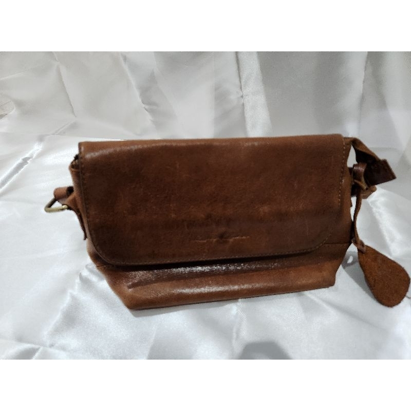 KENES LEATHER Tas Kulit Coklat Vintage