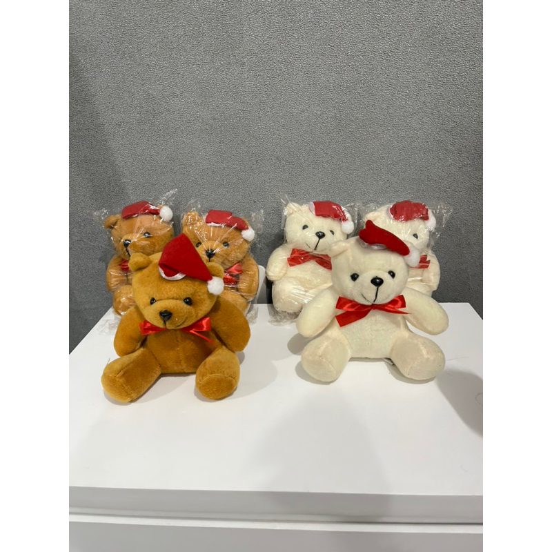 Boneka Teddy Bear/Boneka Natal/Boneka Beruang 13Cm