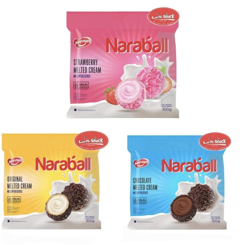 

Naraya Naraball Chocolate Wafer Ball Melted Cream All Varian 300 gr