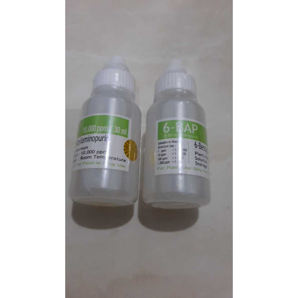 6-BAP 30 ml 10.000 ppm hormon BAP Benzylaminopurine tunas anggrek pupuk tetes label hijau hologram