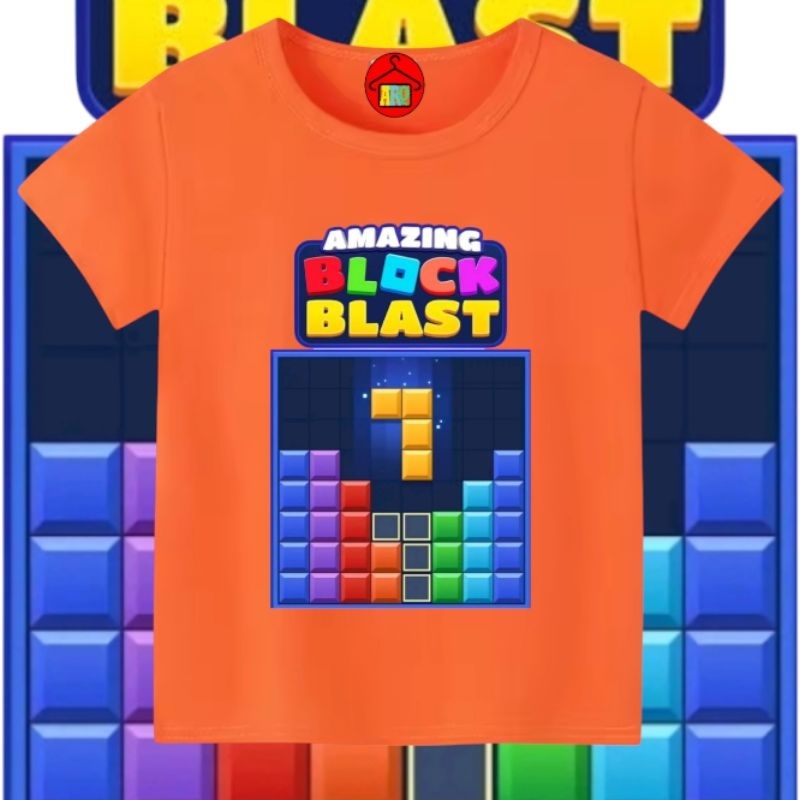 Baju Anak Gambar BLock BLast Game Playstore Populer