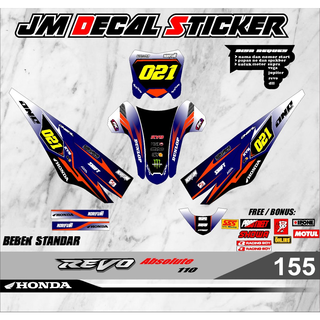 COD TERBARU DECAL STICKER RBT ABSOLUTE REVO VOL 155