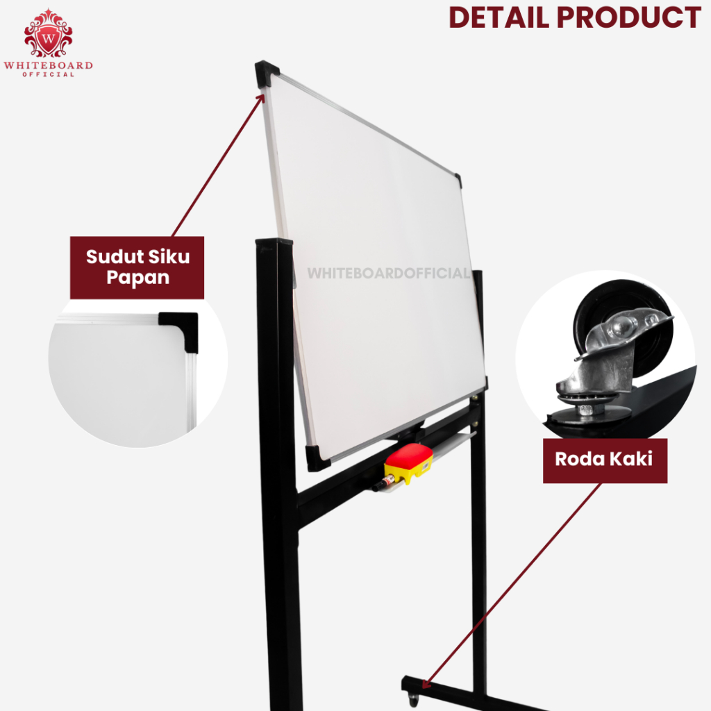 

Ndevansss - Raijin Whiteboard 120X240Cm Non Magnet Standing Mudah Ditulis & Dihapus