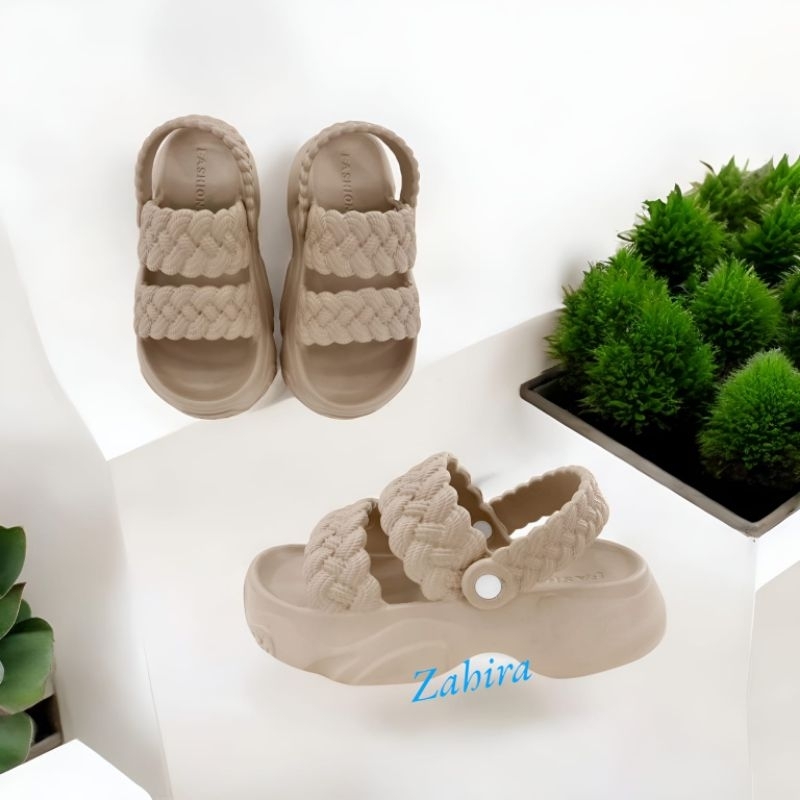 Sandal Wedges Cantik Anak dan Dewasa Selop Cewek Kekinian