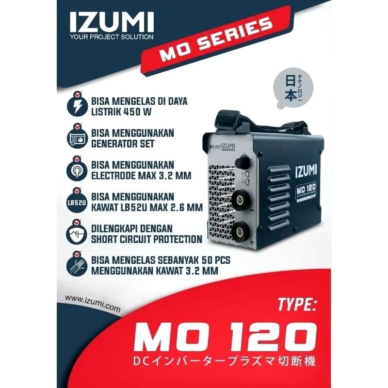 Mesin Las IZUMI MO 120 450 Watt / Trafo Las Listrik / Inverter Las IZUMI MO 120 Jual Mesin Las 450 W