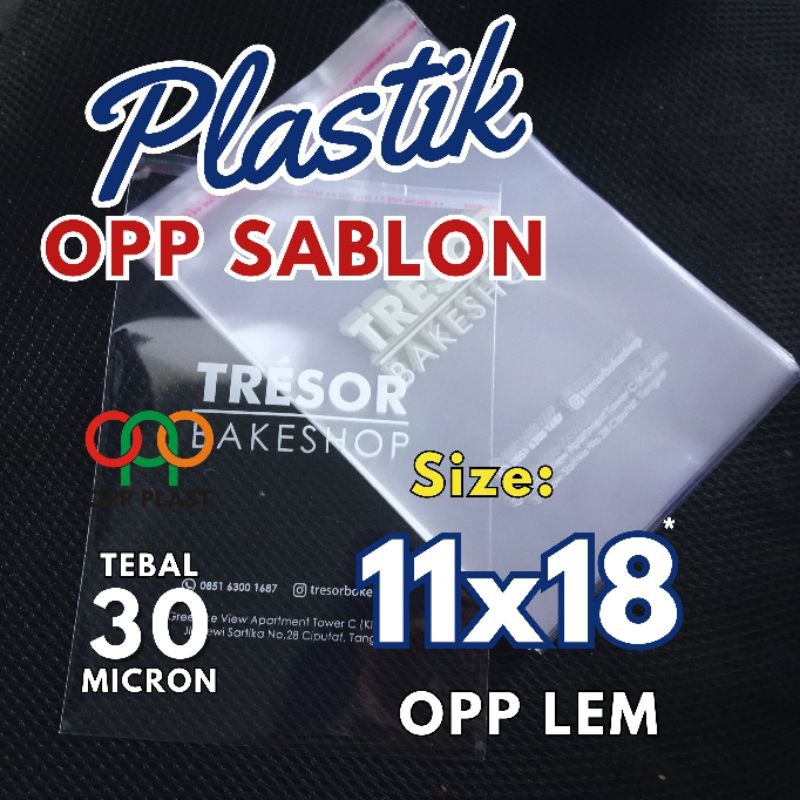 

Platik OPP 11x18 Sablon | 1000 pcs | Tebal 30 micron
