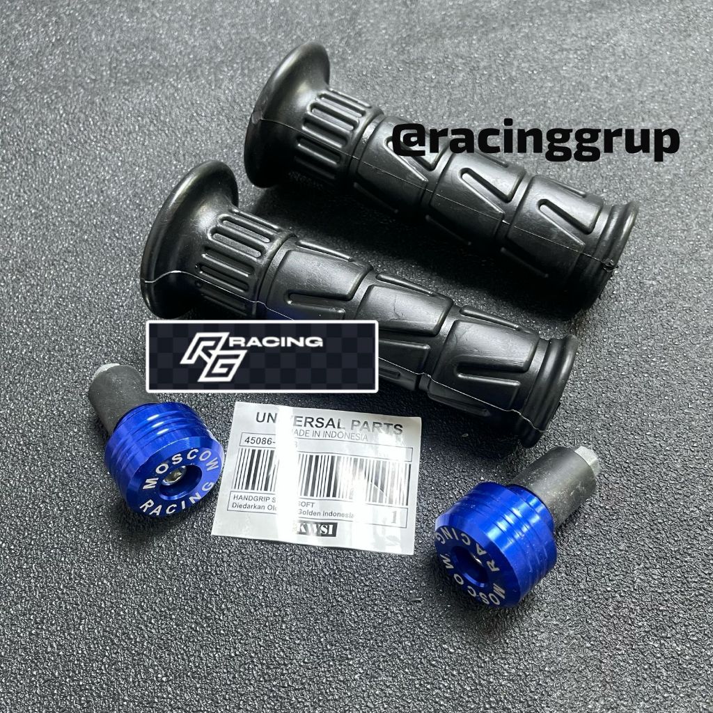 master619 Handgrip Kaze Stang Jalu PCX RG original - Bandul Stang Jalu motor biru