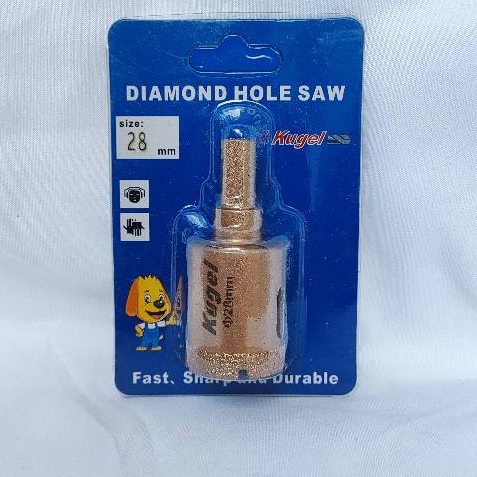 Kugel Mata Bor Kaca, Marmer, Keramik, Granit 28 mm - Diamond Hole Saw Vacuum Brazed 28 mm