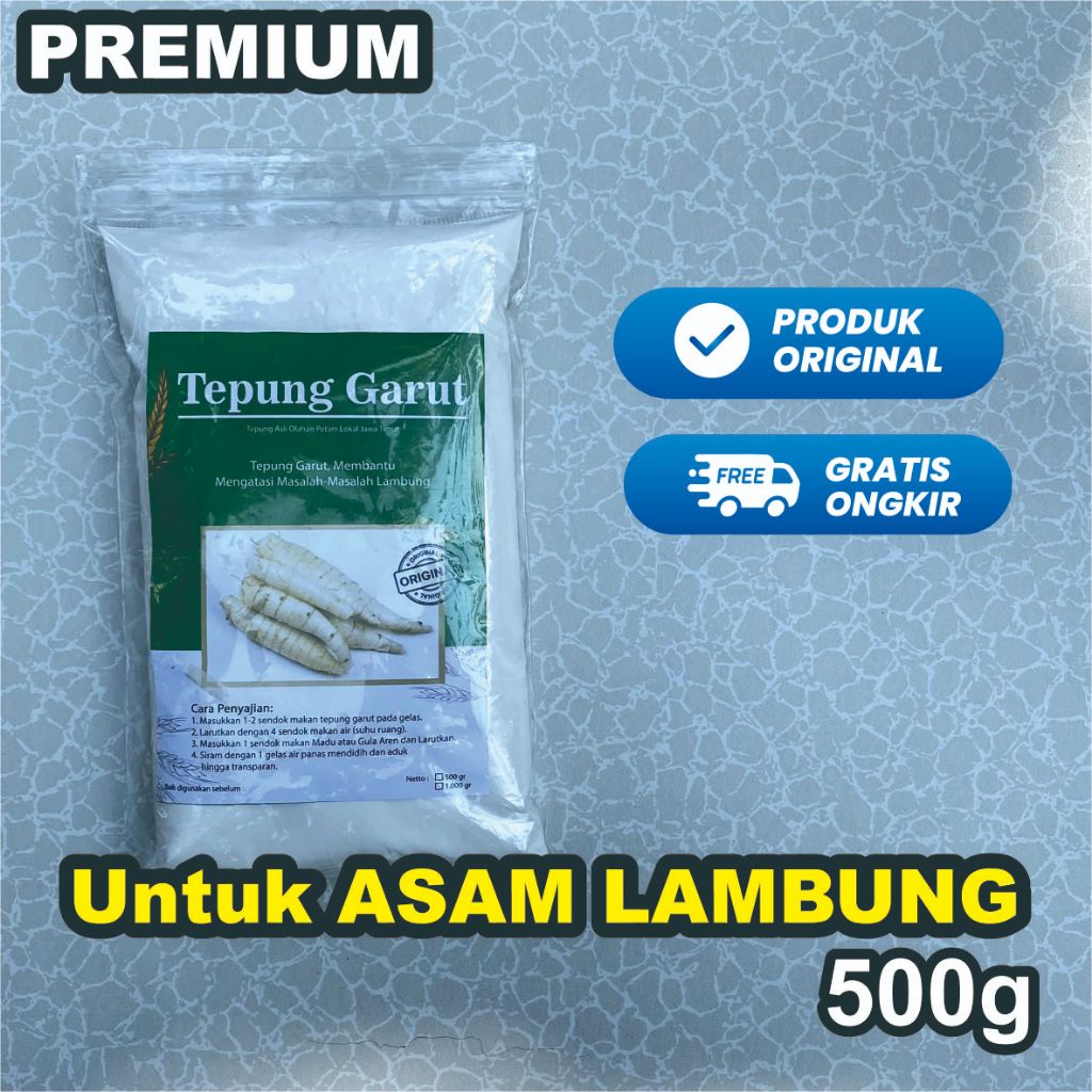 

TEPUNG GARUT 500g / Asam Lambung / Pati Garut / Arrowroot Powder / Tepung Pati Irut / Jengkirut