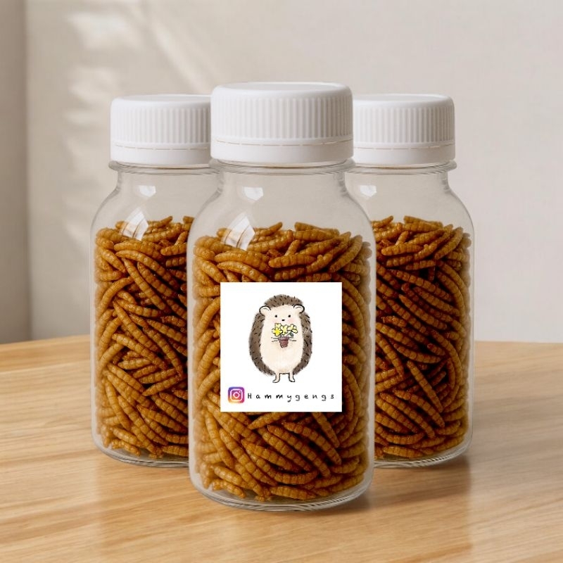 Ulat hongkong kering makanan landak mini hamster