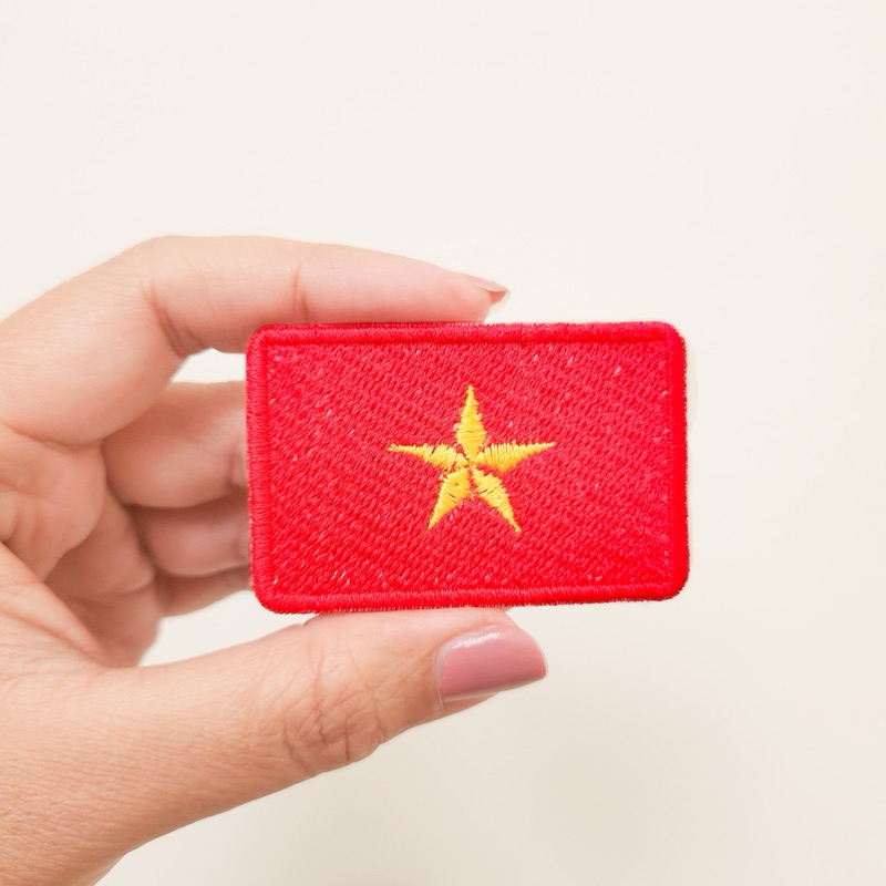 PATCH BORDIR BENDERA VIETNAM / BADGE BORDIR VIETNAM FLAG / BENDERA NEGARA IRON PATCH