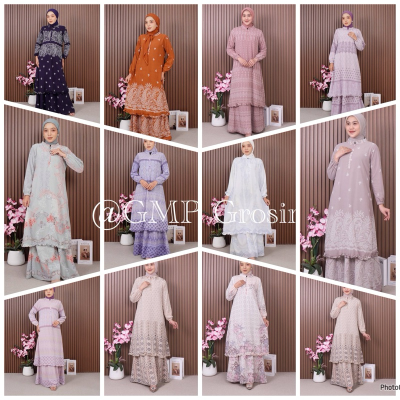 SNOW GAMIS MALAYSIA MOTIF BUSUI REMPEL PREMIUM