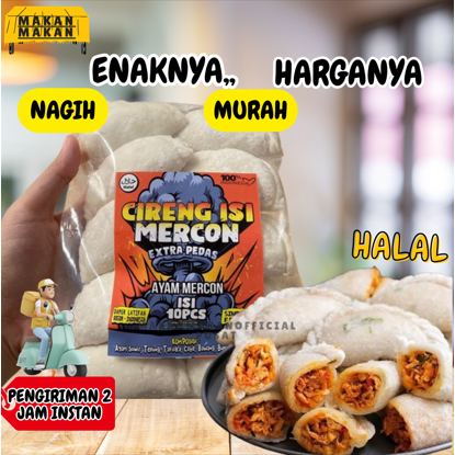 

Cireng Isi Ayam Suwir Premium Rasa Original & Pedas,cakalang jumbo