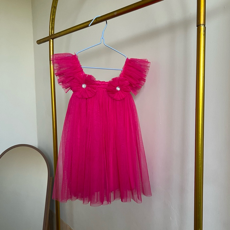 PRELOVED DRESS BAYI TUTU FUSCHIA ULANG TAHUN