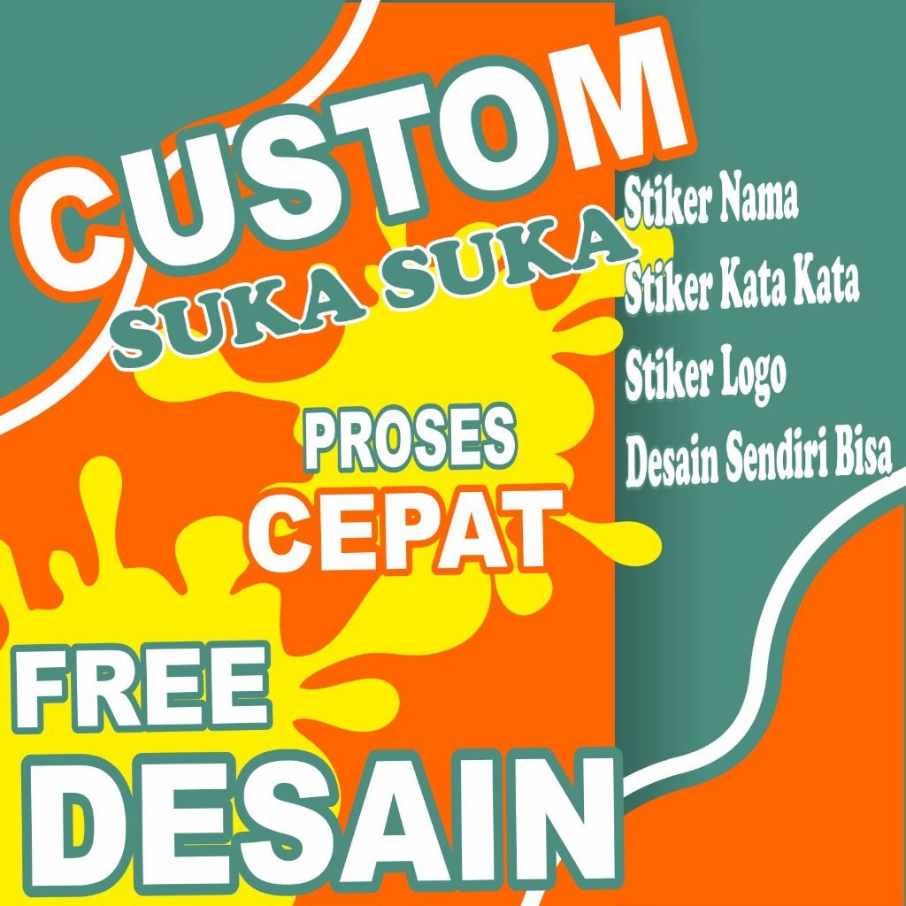 

Cetak Stiker Custom Satuan Label Sticker Costum Suka Suka