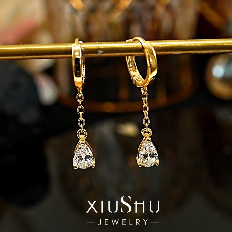 Anting Berlian Anting Panjang Anting Rumbai Anting Wanita Anting Titanium Anti Karat Anti Luntur