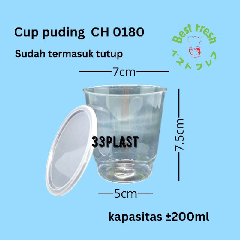 Gelas Dessert 200ml (10Pcs) Cup puding Ch 0180
