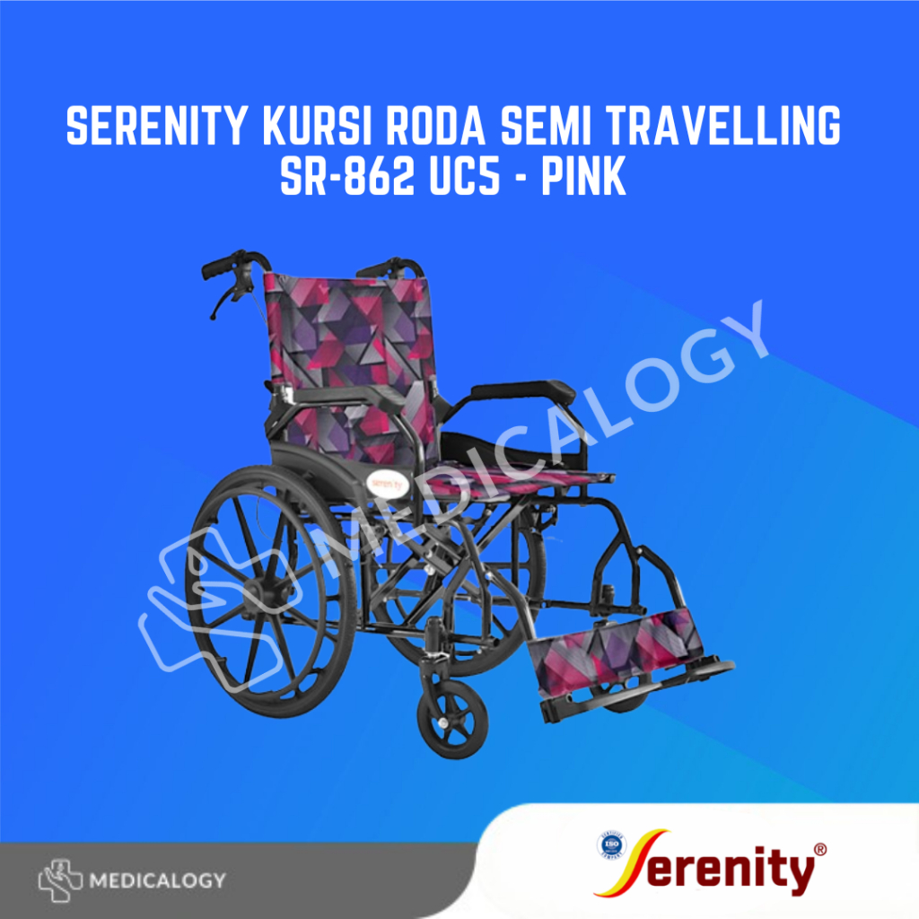Serenity Kursi Roda Semi Travelling SR-862 UC5 - Pink