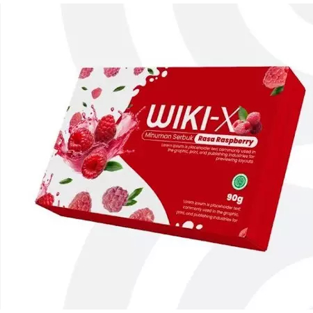 

(Promo fre gif) WIKI-X Minuman Serbuk Raspberry Gingseng Guarana by Wikinara | 1 Box isi 6 Sachet @15g Original