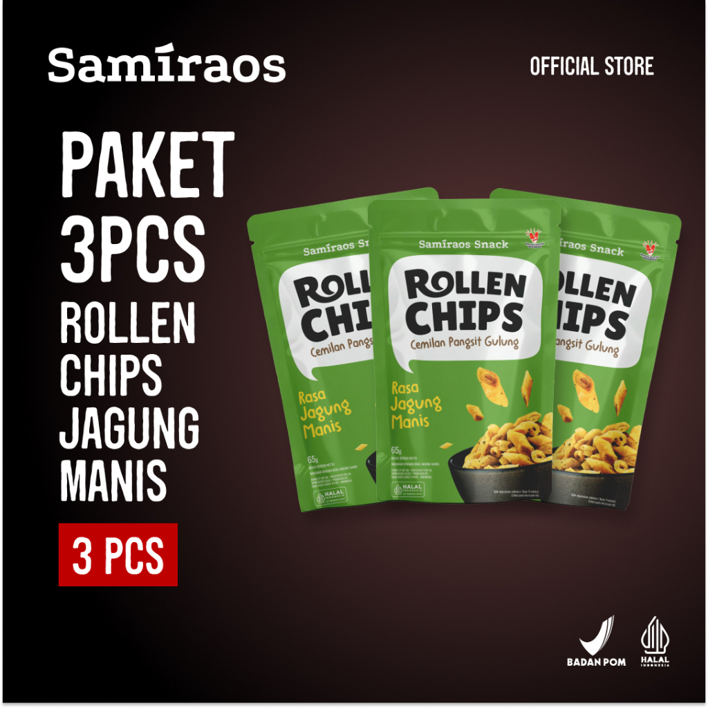 

SAMI RAOS - 3 Pcs Rollen Chips Jagung Manis