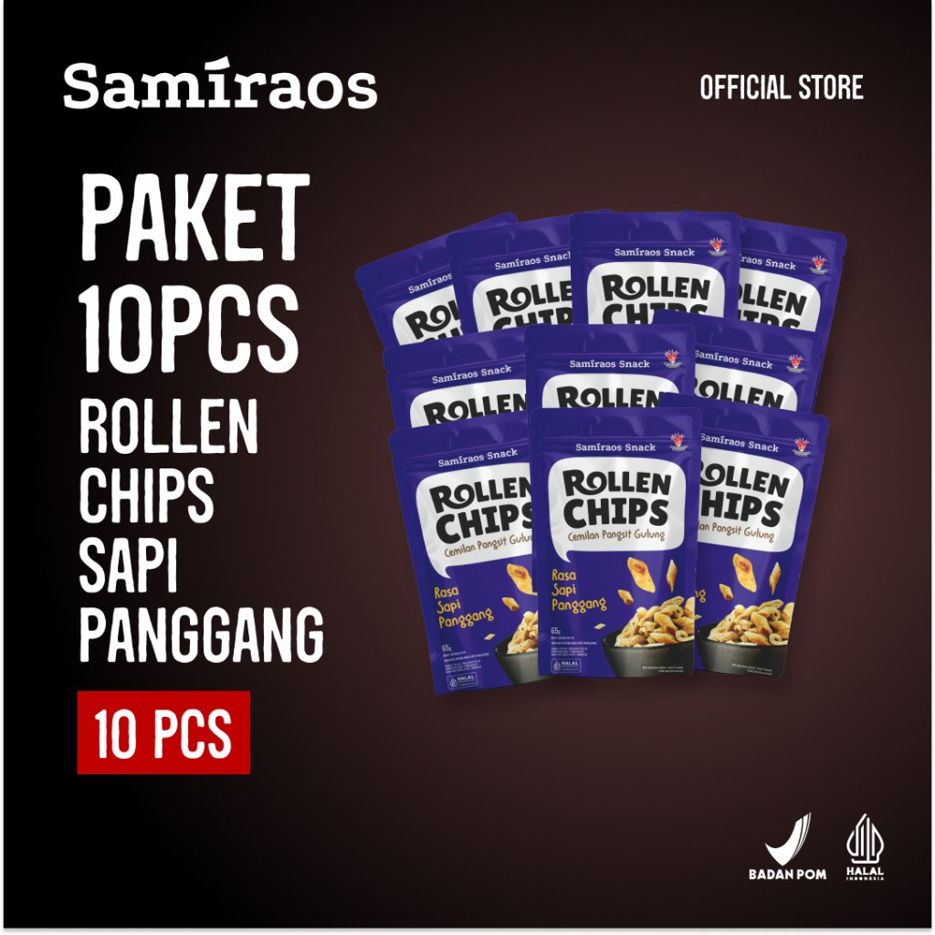 

SAMI RAOS - 10 Pcs Rollen Chips Sapi Panggang