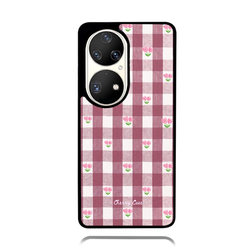 Case Phone HUAWEI P50 P40 P30 P20 Pro TPU Rubber Softcase Purple Box Filled With Flower