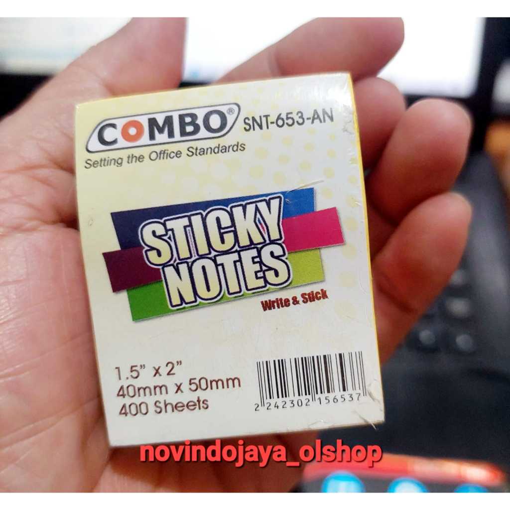 

STICKY NOTE COMBO WARNA WARNI SNT-653-AN 40MMX50MM 400 LEMBAR TERLARIS