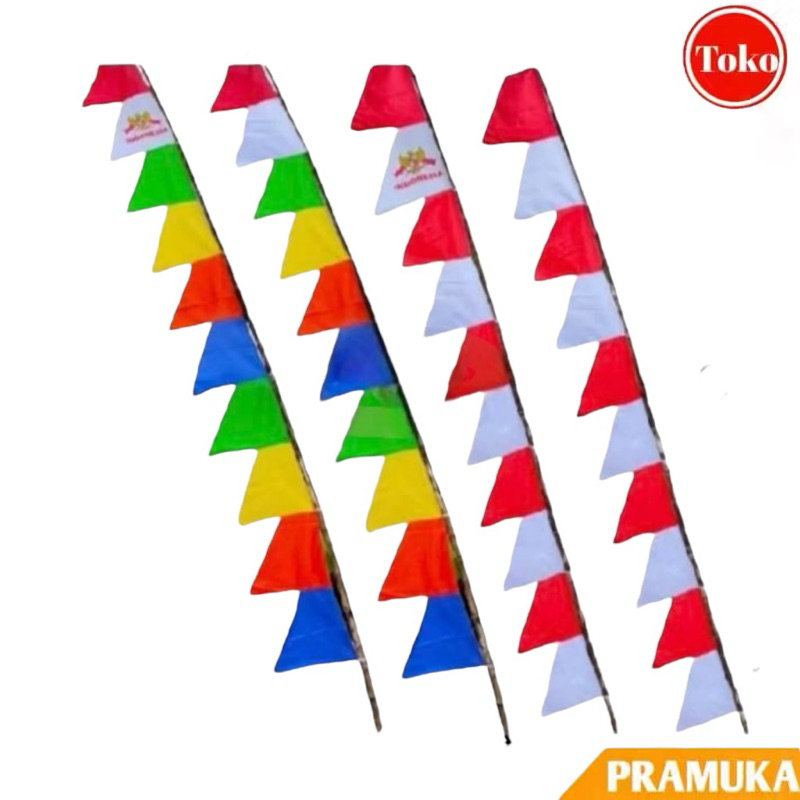Bendera Umbul Umbul 10 Gelombang Merah Putih / Bendera Umbul Umbul Warna Merah Putih Garuda Panjang 