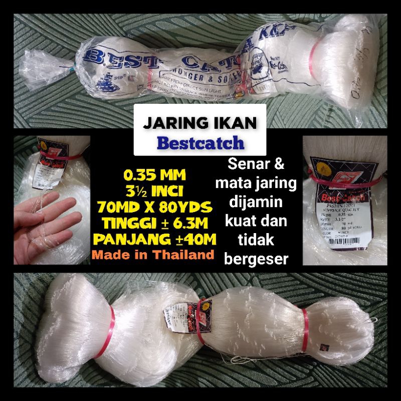 JARING SENAR BEST CATCH 0.35MM 3½ INCI JARING JALA FISHING NET JARING PUKAT IKAN JARING BAWAL PUKAT 