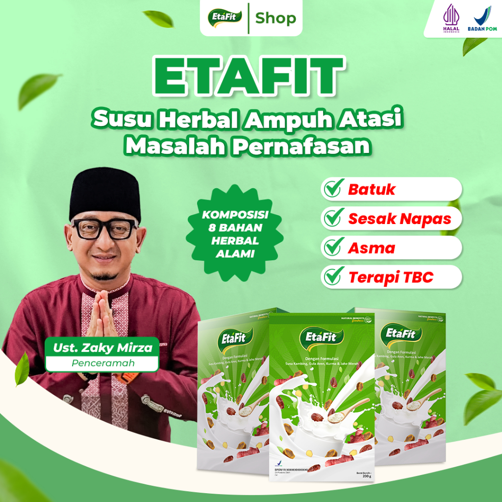 

ETAFIT - Susu Kambing Etawa Atasi Sesak Nafas Batuk Asma Pleuritis Bronkitis Paru Paru Terapi TBC