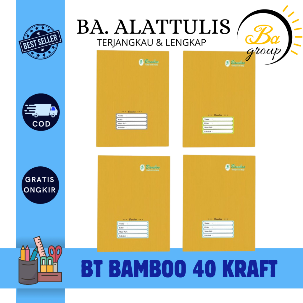 

Bamboo Buku Tulis Kwarto 40 Kraft Series - BA.ALATTULIS