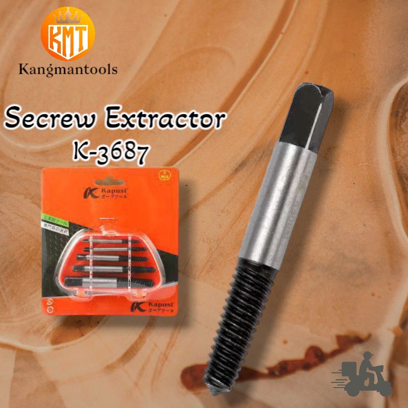 Kapusi Alat Pencabut Baut Rusak Patah Isi 5pcs K-3687 Dan Isi 6pcs K-3688