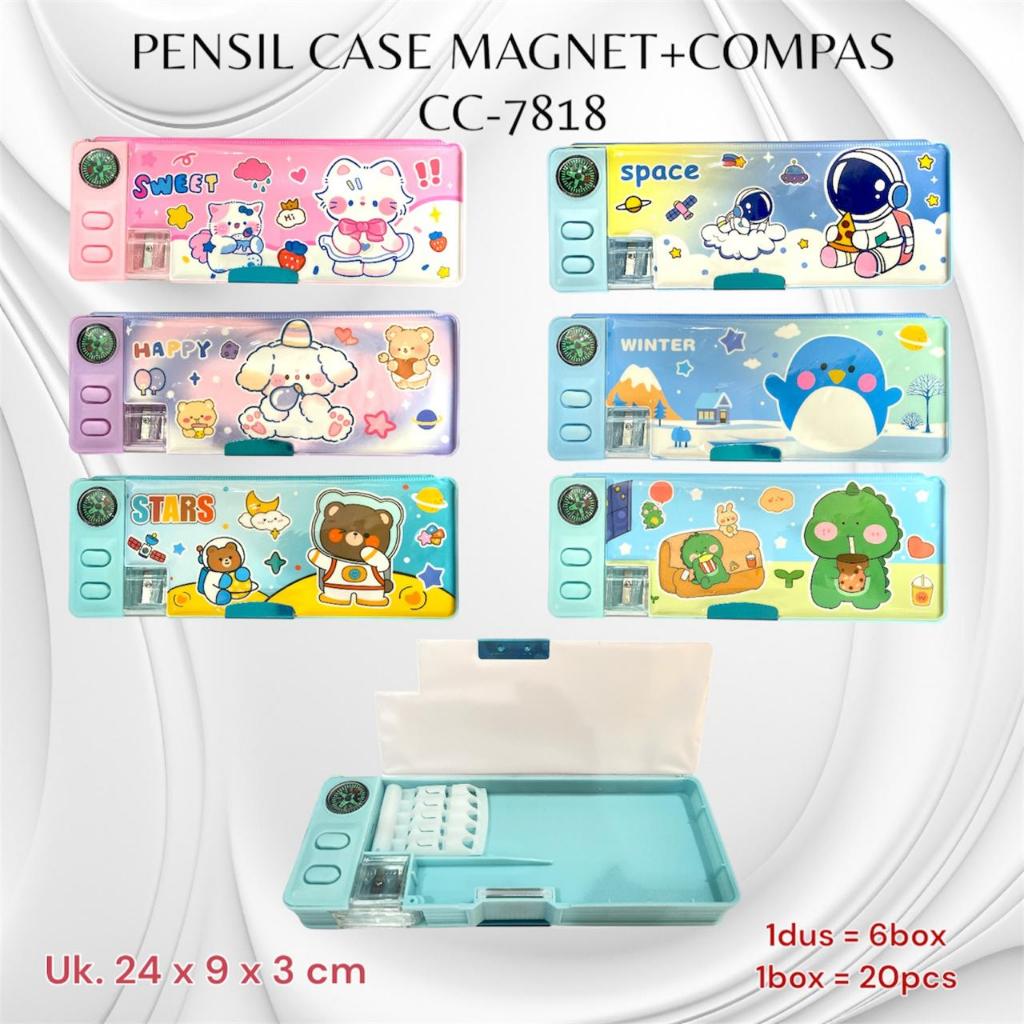 

TEMPAT PENSIL MAGNET /PENSIL CASE MAGNET + COMPAS CC-7818