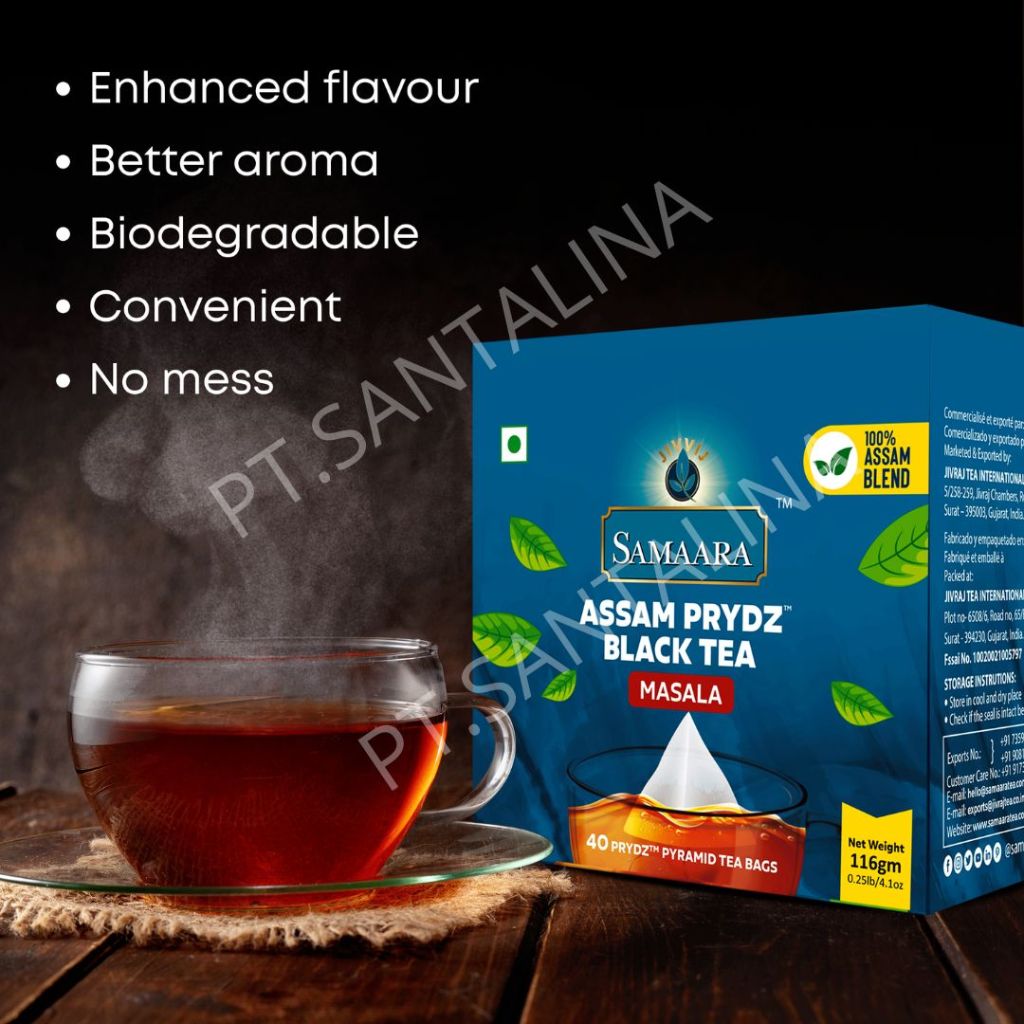 

SAMAARA TEA ASSAM PRYDZ BLACK TEA MASALA BOX (116G, 40 TEABAG) TEH INDIA