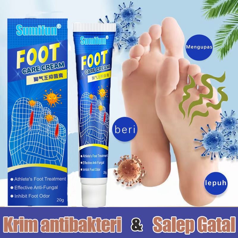 Salep Antijamur Kaki Penghilang Bau dan Gatal Krim Antibakteri Tinea Pedis Pembersih Kulit Mati