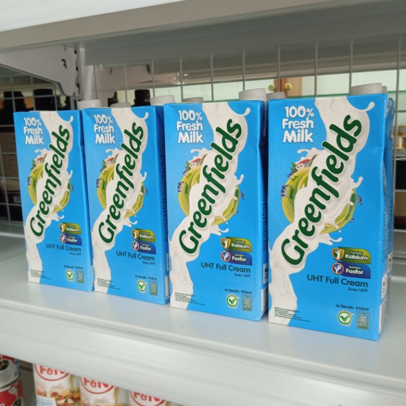 

Greenfields Fresh Milk 950ml Susu Segar UHT Full Cream Campuran Kue Cake Dessert Minuman Kopi Teh